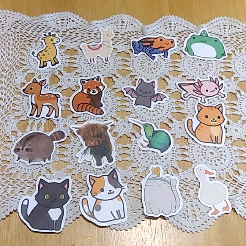 Colorful Tear-resistant Multi-use Stickers, lockers, Crafts - Cute Animals, Cats